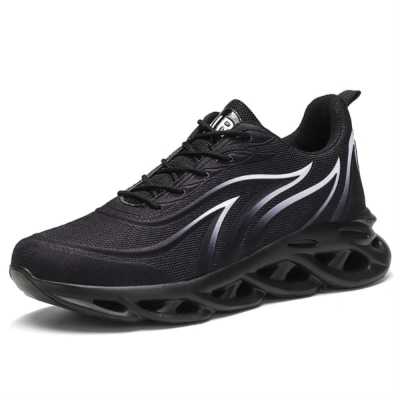 Men's Flame Printed Sneakers Flying Weave Sports Shoes Comfortable Running Shoes Outdoor Men Athletic Shoes Breathable  Casual