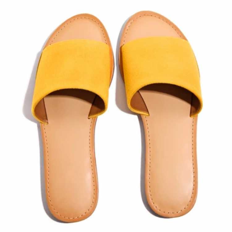 European Fashion Style Women Slides Outside Flat Ladies Sexy Slippers Comfort Casual Anti Skid Female Sandals Shoes