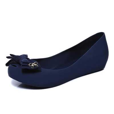 Women Flats Spring Summer Flat Shoes Women Heel Peep Toe Bow Shoes Sandals Women Slip On Rubber Rain Shoes Woman Black Blue