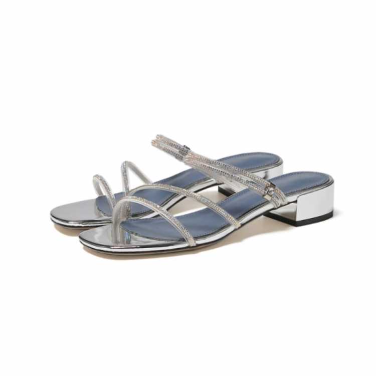 Summer High Heels Sandals Teenslippers Women 2021 New Simple Ladies Shoes With Open Toe Sandalias Mujer Hot