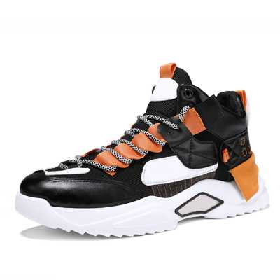 Men Dad Shoes Thick soled Casual Shoes Trend Runing Shoes Leather Sneakers Easy to Clean