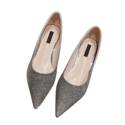 Newest Spring Autumn Women Shoes Pointed Toe Ballet Flats Fashion Sequined Cloth Slip on Ladies Flat Shoes Zapatos Mujer