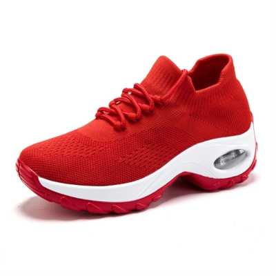 Women Air Cushion Shoes Increase Shock Absorption Shoes Breathable Socks Shoes Lightweight Outdoor Shoes