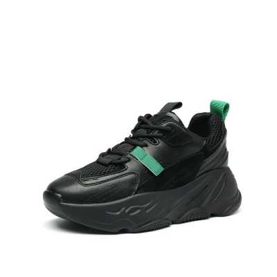 Black Sneakers Women Flat Platform Shoes Fashion Comfortable Thick bottom 5CM Casual Shoes Ladies Chunky Sneakers