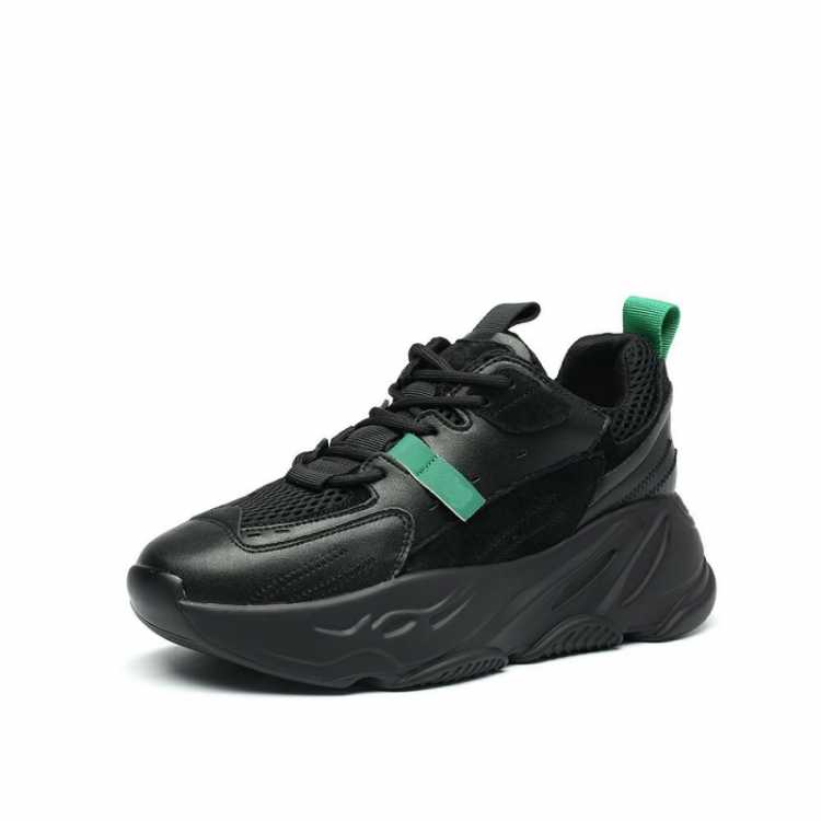Black Sneakers Women Flat Platform Shoes Fashion Comfortable Thick bottom 5CM Casual Shoes Ladies Chunky Sneakers