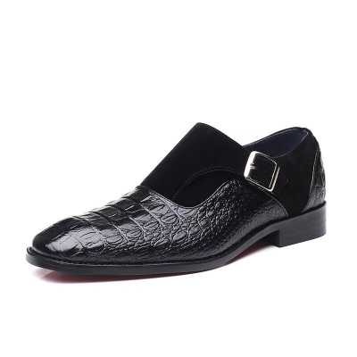 Summer New Handmade Leather Buckles Men's Dress Shoes Business Oxfords Formal Wedding Office Man Shoes Breathable Footwear