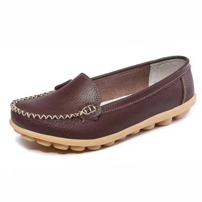 New Genuine Leather Women Shoes Causal Soft Woman's Flats Female Moccasins Nurse shoes