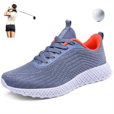 Women Breathable Mesh Golf Shoes Pink Black Ladies Outdoor Grass Walking Golf Training Shoes Lightweight Golf Footwear