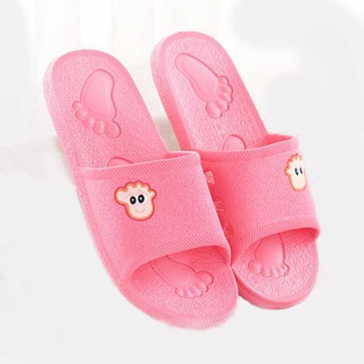 Summer PVC Bathroom Slippers Home Cartoon Couple Sandal Indoor Cute Bath Non slip Sandals Female Women Shoes Outdoor Flip Flops